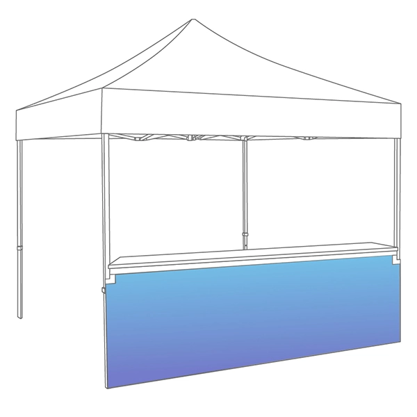 Demi-mur ou jupe de comptoir imprimables pour barnum pliant personnalisable