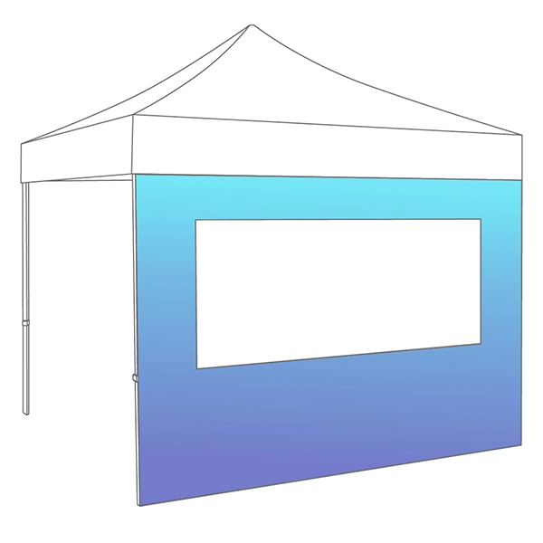 Zones imprimables du barnum pliant : mur avec fenêtre