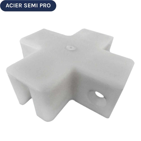 Pièce plastique N°5 collée sur le bas de mât de barnum Acier Semi-Pro