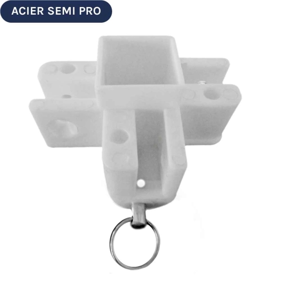 Pièce plastique N°8 coulissante avec goupille pour pied central de barnum Acier Semi-Pro