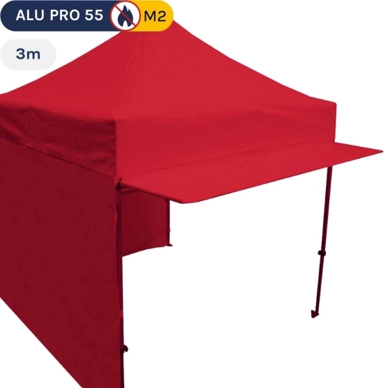 Casquette rouge extension soleil de 3m pour barnum pliant pro 55