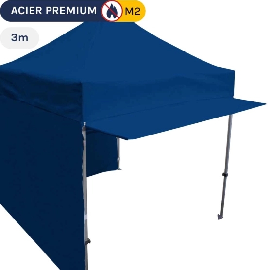 Casquette bleue extension soleil pour barnum pliant Acier Premium