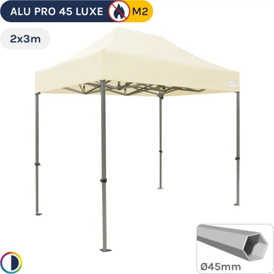 Barnum pliant - Stand pliant Alu Pro 45 LUXE M2 2mx3m BEIGE 380gr/m²