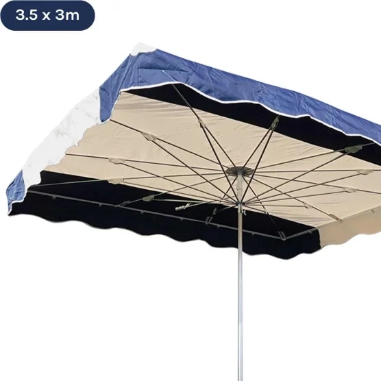 Parasol forain 350x300cm bleu foncé