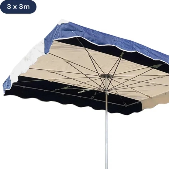 Parasol forain 300x300cm bleu foncé