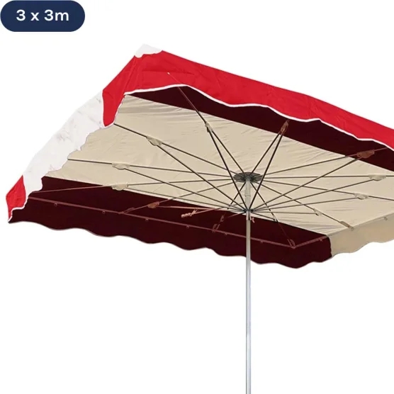 Parasol forain 300x300cm rouge