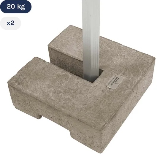 lot de 2 poids de lestage béton 20kg