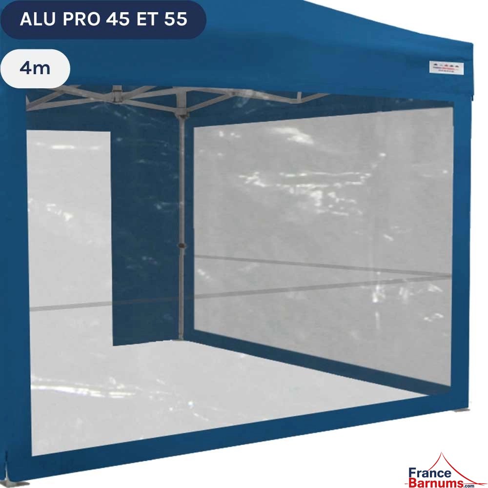 Paroi transparente de 4m bleue