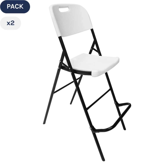 Pack de 2 CHAISES HAUTES pliantes BLANCHES ou GRISES