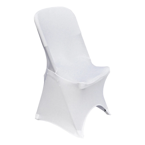 housse de chaise en lycra blanc