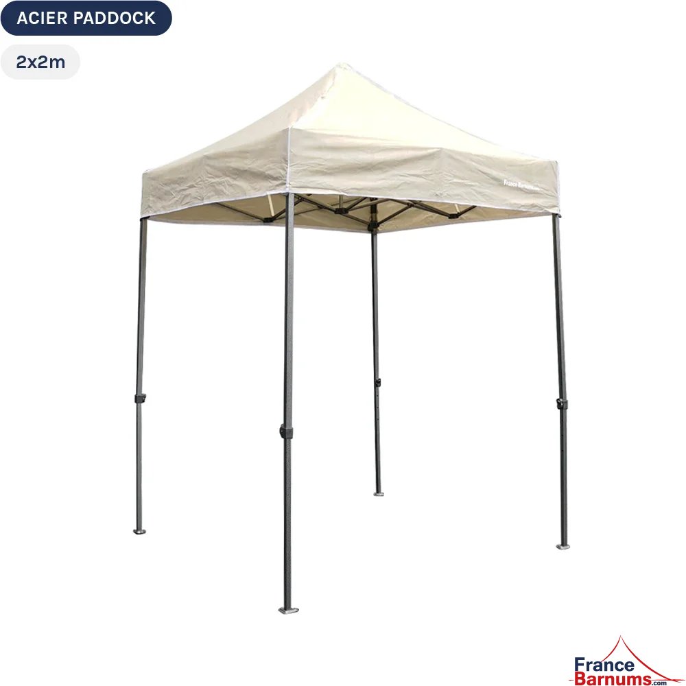 Tente Pliante Tente Acier Paddock 2mx2m BEIGE