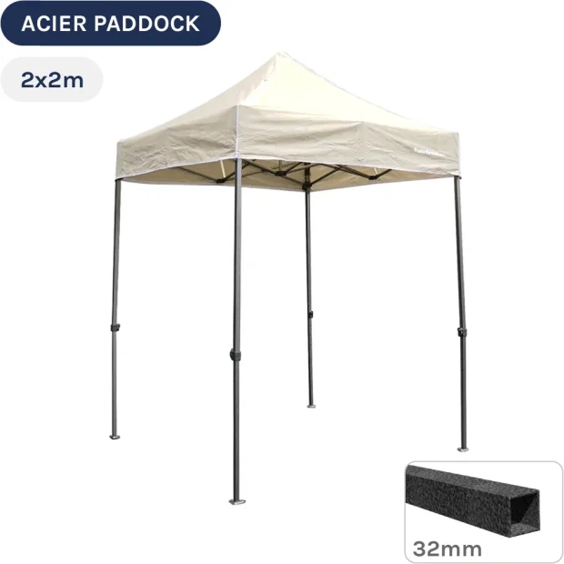 Barnum Pliant - Tente Acier Paddock 2mx2m BEIGE