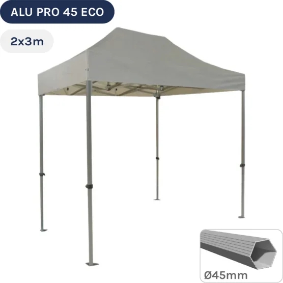 Barnum pliant - Tente pliante Alu Pro 45 ECO 2mx3m BLANC