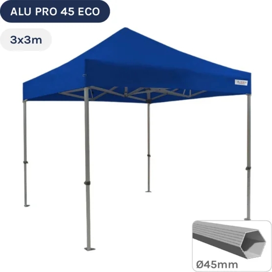 Barnum pliant - Tente pliante Alu Pro 45 ECO 3mx3m BLEU