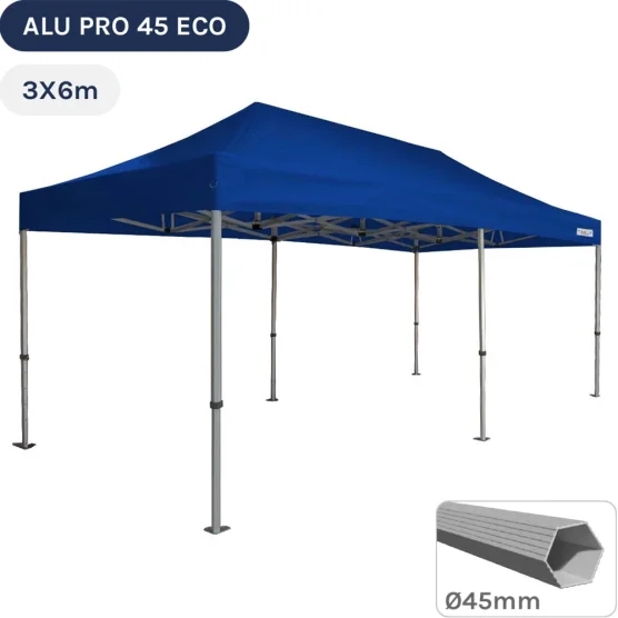 Barnum pliant - Tente pliante Alu Pro 45 ECO 3mx6m BLEU