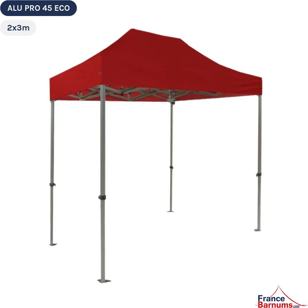 Tente pliante Alu Pro 45 ECO 2mx3m ROUGE