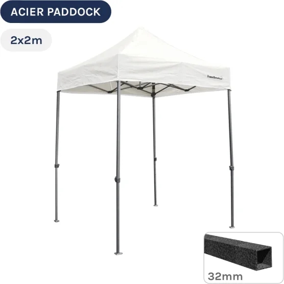 Barnum Pliant - Tente Acier Paddock 2mx2m BLANC