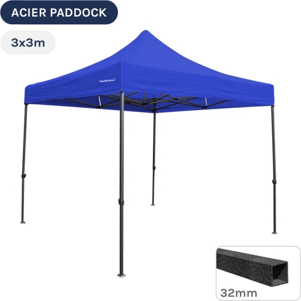 Barnum Pliant - Tente Acier Paddock 3mx3m BLEU