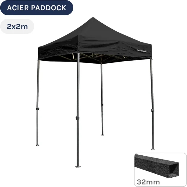 Barnum Pliant - Tente Acier Paddock 2mx2m NOIR