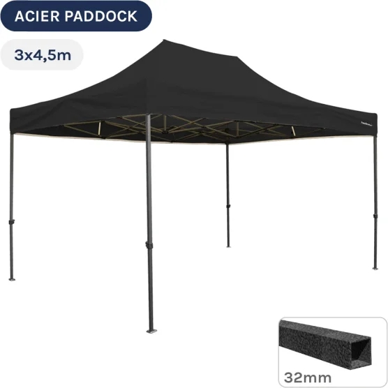 Barnum Pliant - Tente Acier Paddock 3mx4,5m NOIR