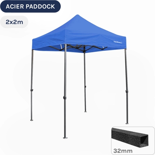 Barnum Pliant - Tente Acier Paddock 2mx2m BLEU MARBRÉ