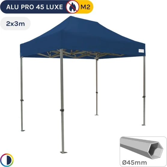 Barnum pliant - Stand pliant Alu Pro 45 LUXE M2 2mx3m BLEU 380gr/m²