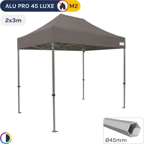 Barnum pliant - Stand pliant Alu Pro 45 LUXE M2 2mx3m TAUPE 380gr/m²