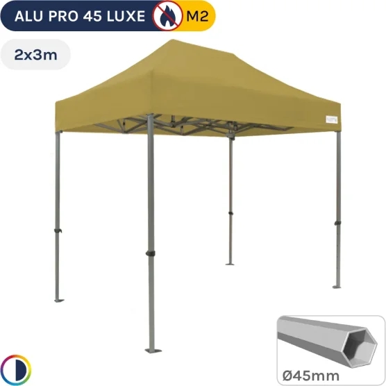 Barnum pliant Aluminium Pro 45 LUXE M2 2mx3m VERT DORÉ 380gr/m²