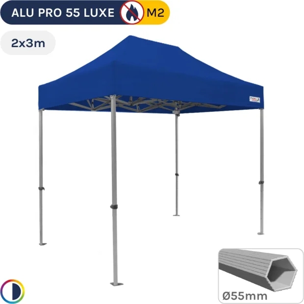 Barnum pliant Alu Pro 55 LUXE M2 2mx3m BLEU 580gr/m²