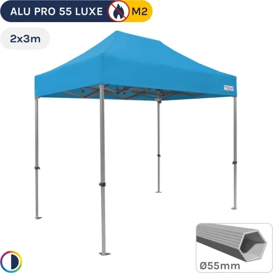 Barnum pliant Alu Pro 55 LUXE M2 2mx3m BLEU CIEL 580gr/m²