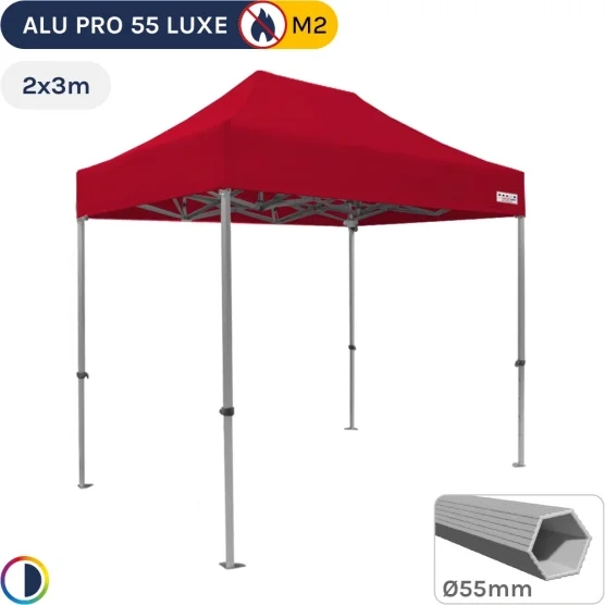 Barnum pliant Alu Pro 55 LUXE M2 2mx3m ROUGE 580gr/m²