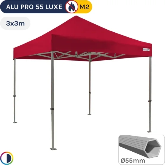 Barnum pliant Alu Pro 55 LUXE M2 3mx3m ROUGE 580gr/m²