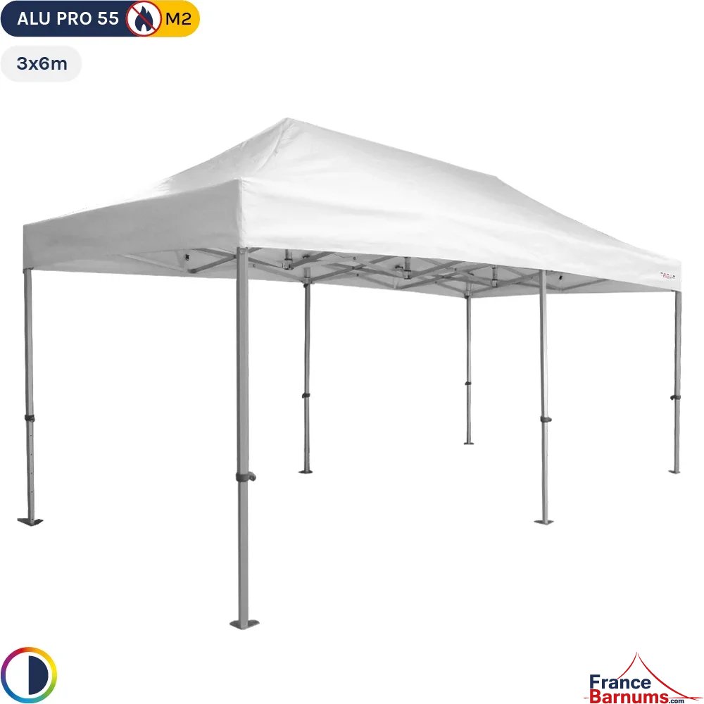 Tente pliante Alu Pro 55 M2 3mx6m BLANC 580gr/m²