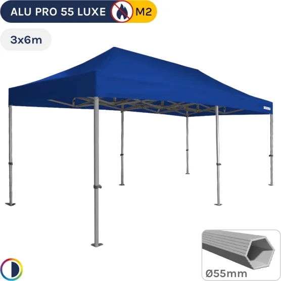 Barnum pliant Alu Pro 55 M2 3mx6m BLEU en PVC 580gr/m²