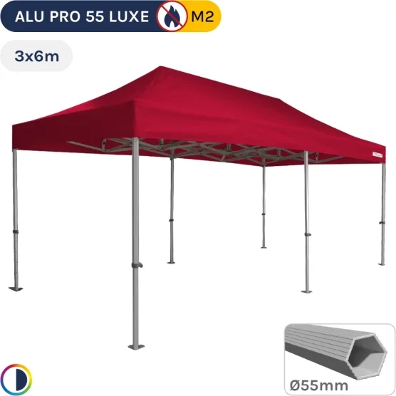 Barnum pliant Alu Pro 55 LUXE M2 3mx6m ROUGE 580gr/m²