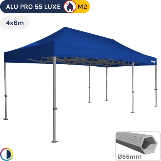 Barnum Pliant Alu Pro 55 LUXE M2 4mx6m BLEU 580gr/m²