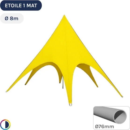 Star tente jaune diamètre 8m