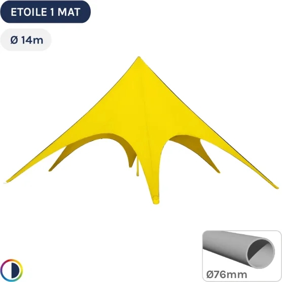 Star tente jaune diamètre 14m