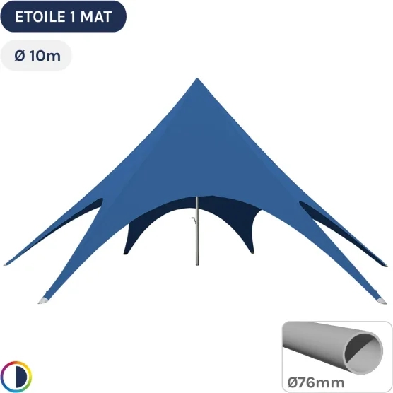 Star tente bleue diamètre 10m