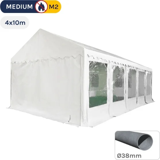 Tente de réception - Chapiteau MEDIUM 4m x 10m en PVC