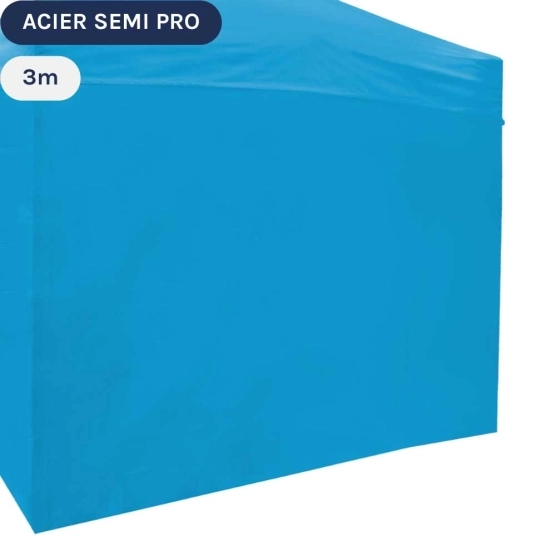 Paroi de 3m Pleine bleu azur - Tissé polyester 180gr/m²