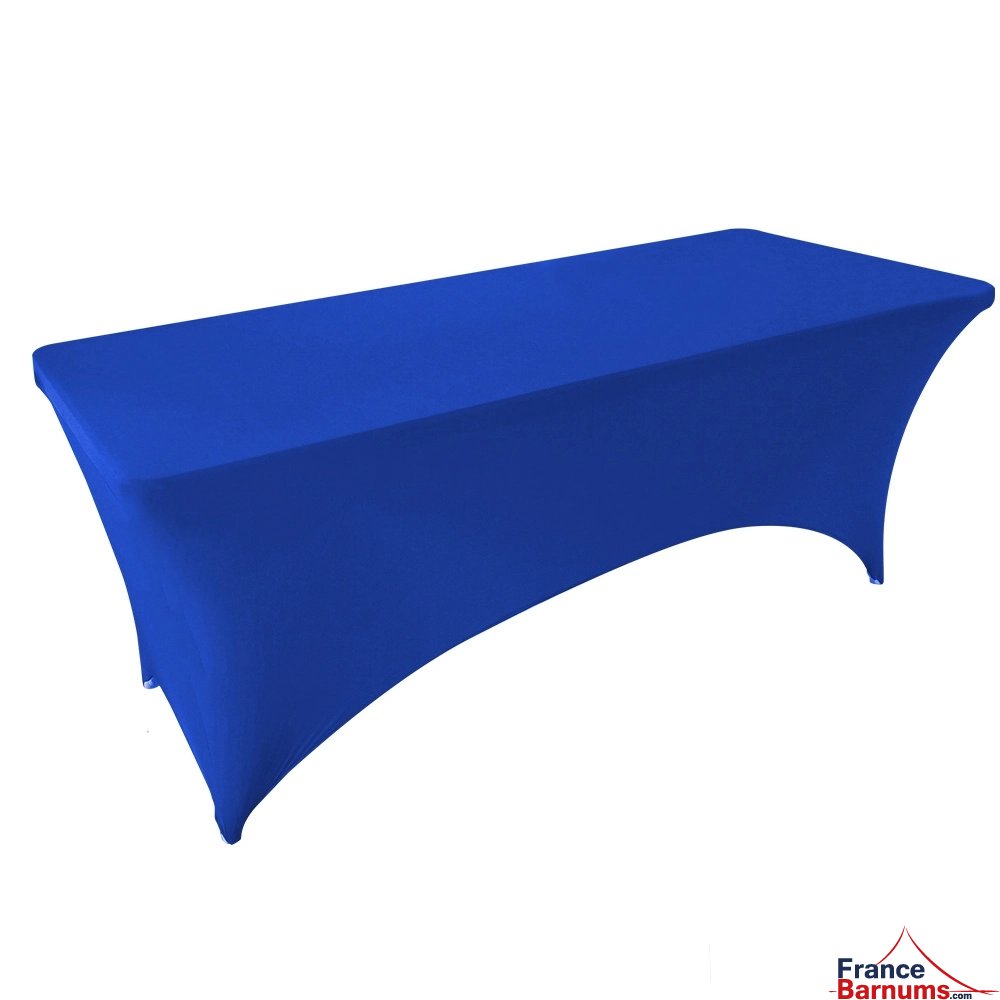 Housse pour table rectangulaire bleue