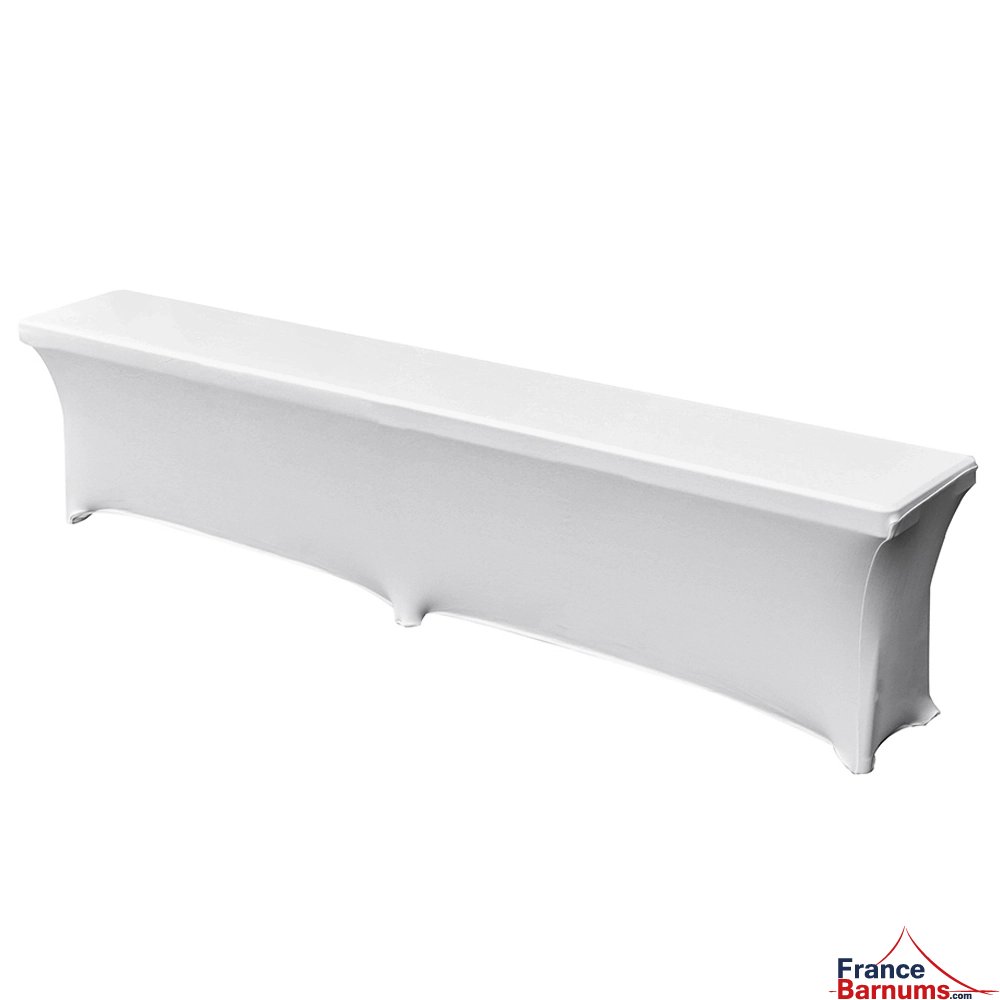 Nappe housse de banc blanche