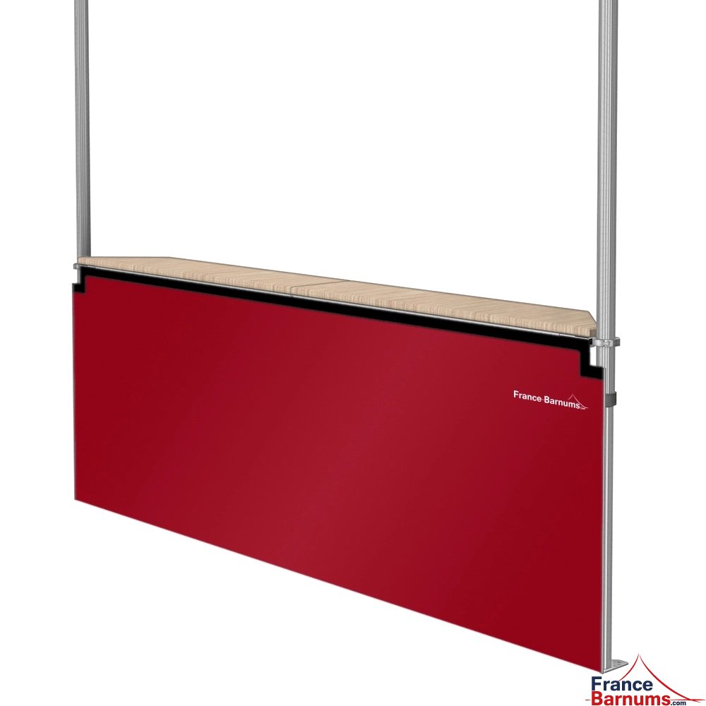 Jupe de table comptoir de 3m en PVC 580gr/m² ROUGE