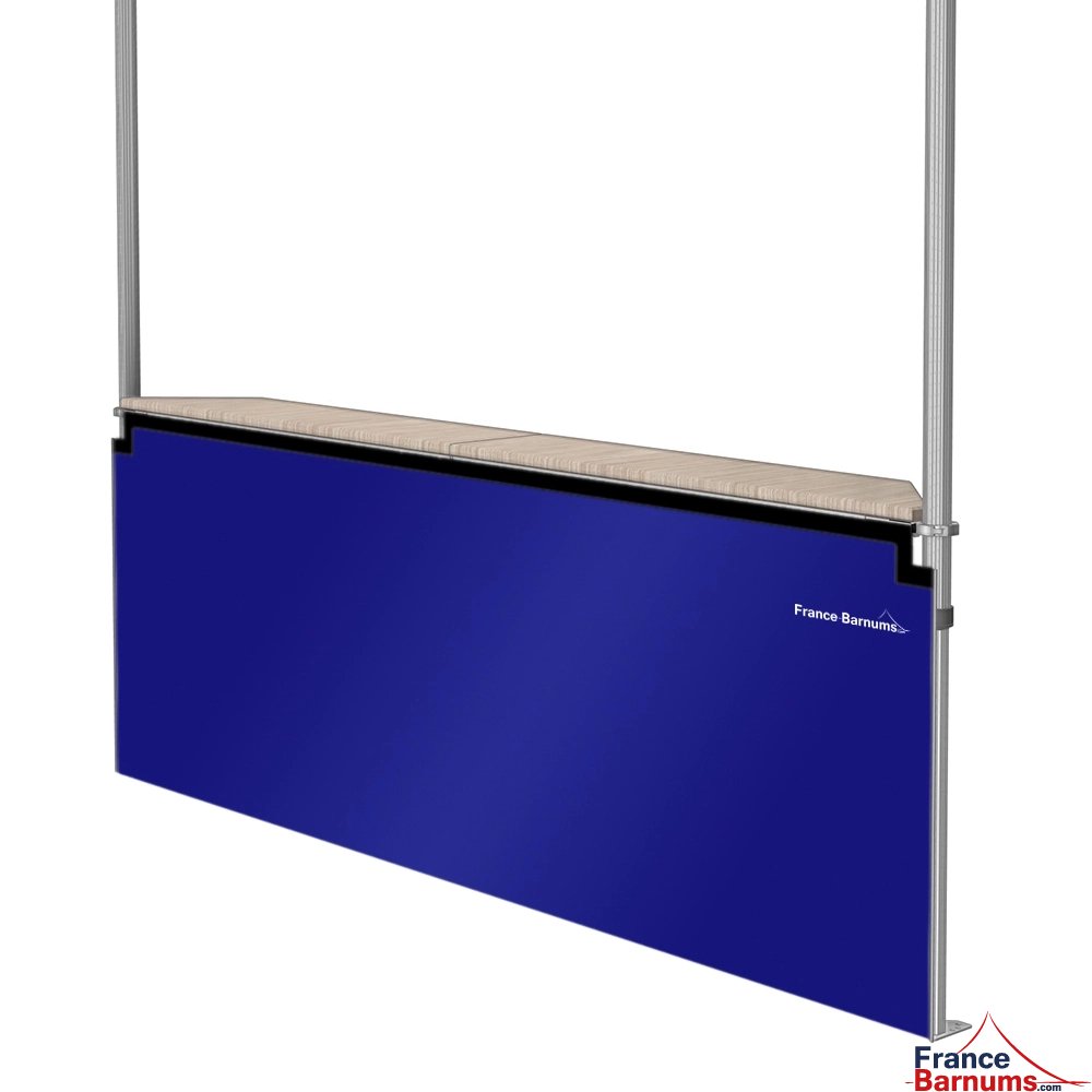 Jupe de table comptoir de 3m en PVC 580gr/m² BLEUE