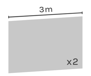 2 murs pleins pour barnum pliant  ALU 55