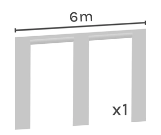 1 mur avec 2 portes pour barnum pliant ALU 55