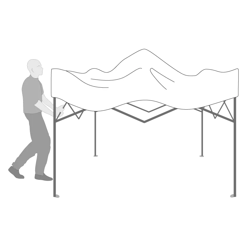 Dépliez facilement votre barnum pliant